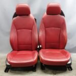 2003-2008 BMW E85 E86 Z4 Roadster Coupe Factory Front Seat Pair Red Leather OEM