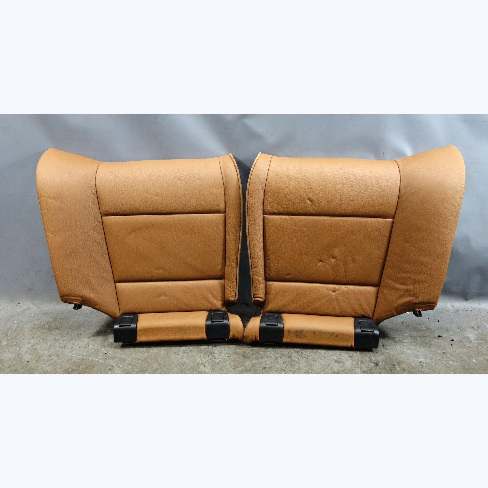 57_10926071-9fbb-4672-971c-0291a75fbb18.jpg 2007-2009 BMW E93 3-Series Convertible Rear Seat Bottom Cushion Saddle Brown OEM - Image 1
