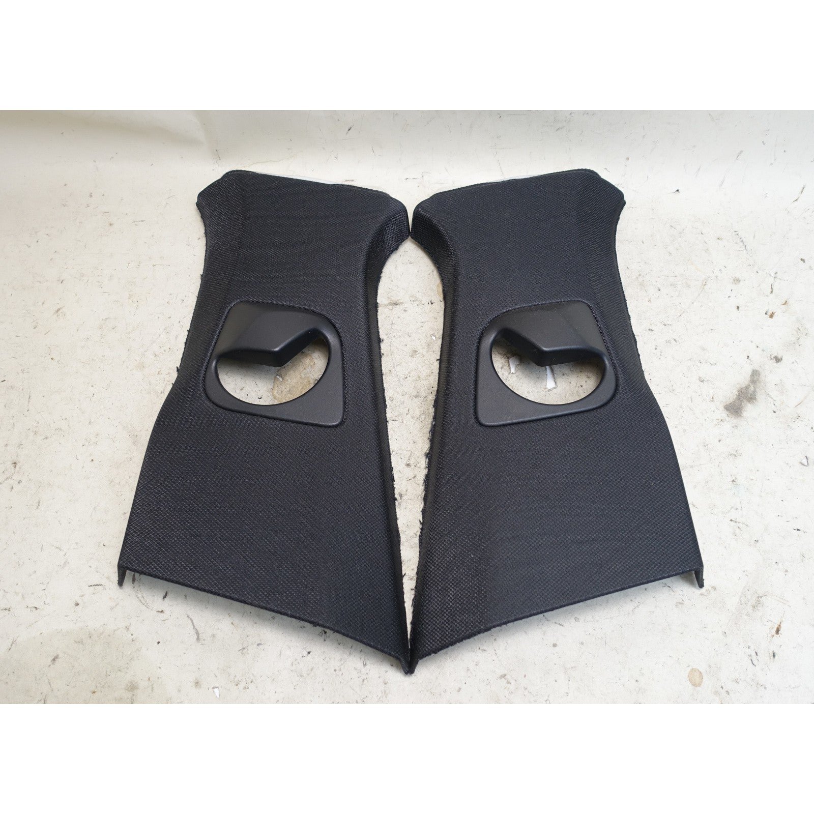 57_1135c66b-a1e0-4b17-84be-10e6e72b88a3.jpg 2019-2022 BMW G02 X4 F98 B- Pillar Upper Covers Pair Black Cloth OEM - Image 1