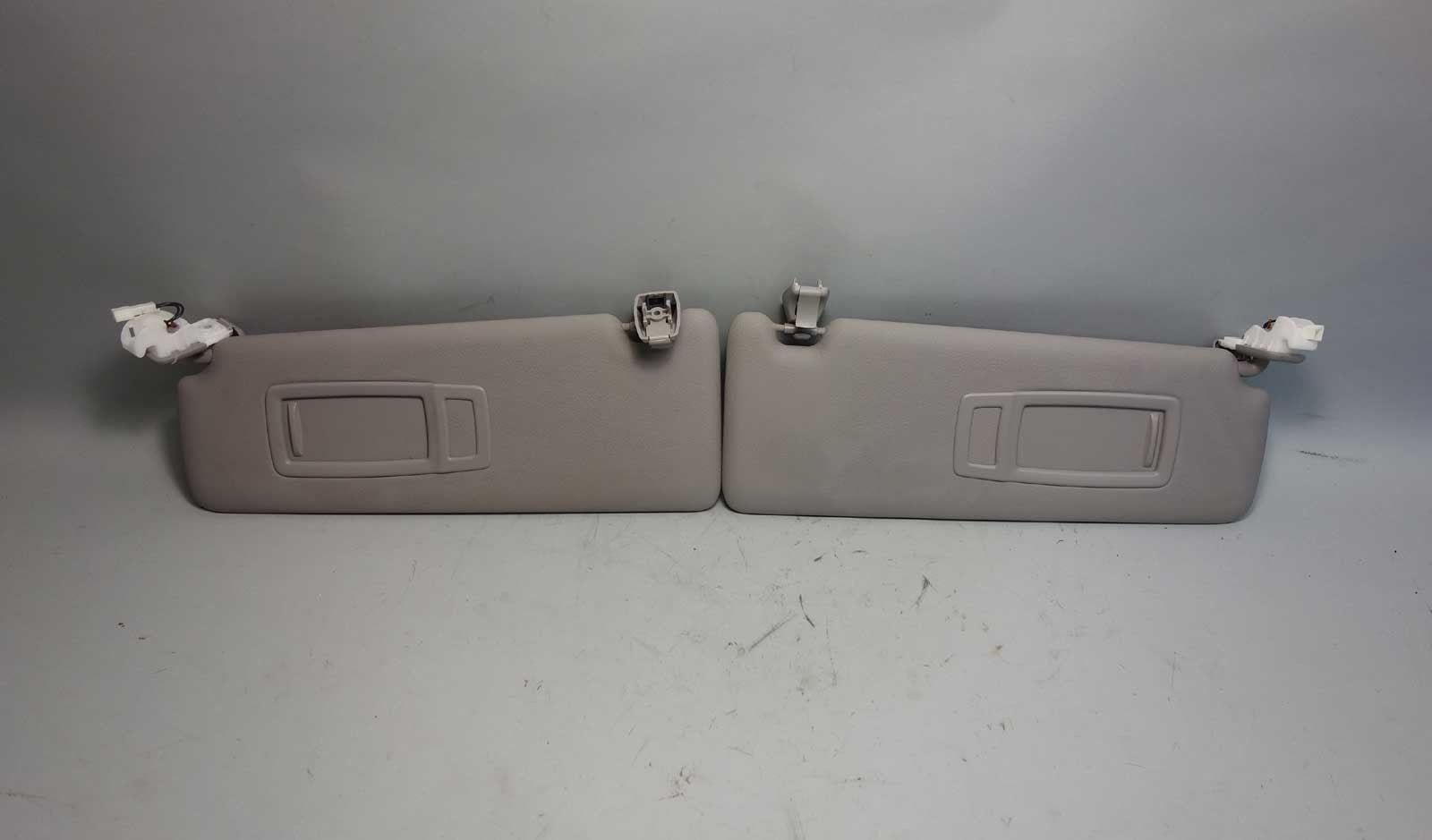 57_269e11f4-a2d1-4037-a7e7-47729d18d3d4.jpg 2012-2017 BMW F30 3-Series F32 Interior Sun Visor Pair Everest Grey Vinyl OEM - Image 1