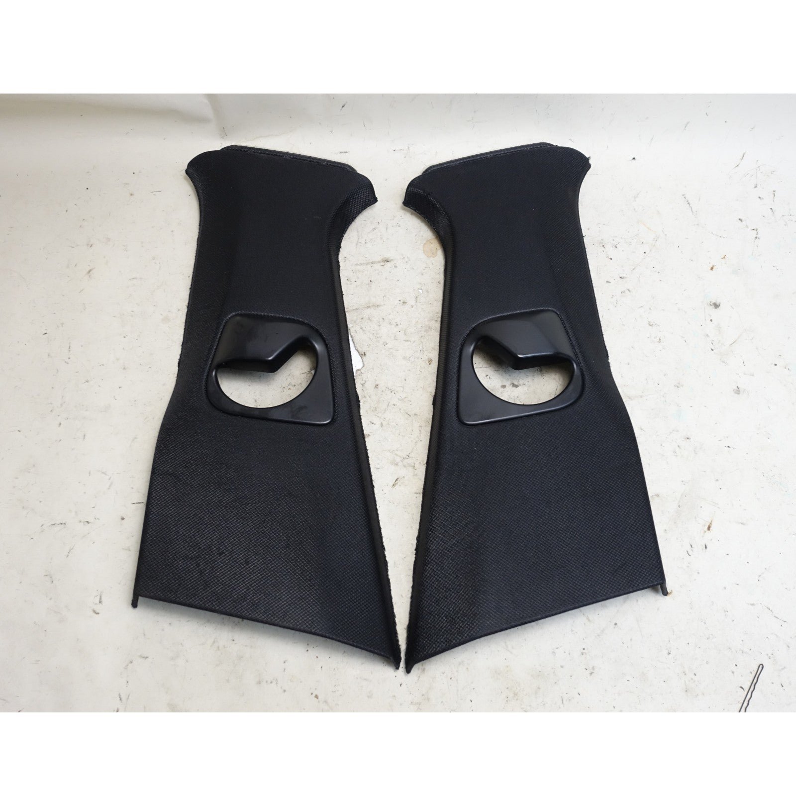 57_4498713b-c011-4e28-8c69-868727864fc7-1.jpg 2018-2024 BMW X3 G01 X3M F97 Front B-Pillar Upper Trim Pair Black Cloth OEM - Image 1