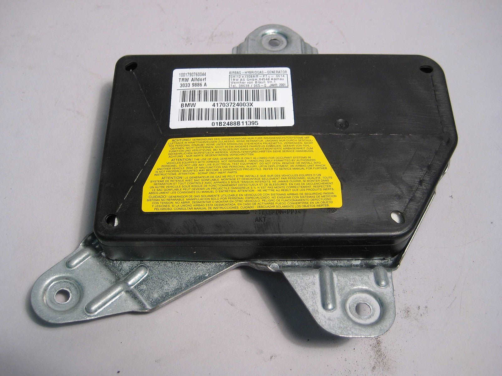 57_454ae7f3-8dca-4774-8479-548faeacd150.jpg 1999 BMW E39 5-Series Factory Right Rear Passenger Door Airbag Module 3429 - Image 1