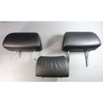 1997-2003 BMW E39 5-Series Sedan Rear Headrest Set of 3 Black Leather OEM
