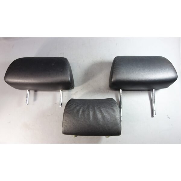 1997-2003 BMW E39 5-Series Sedan Rear Headrest Set of 3 Black Leather OEM
