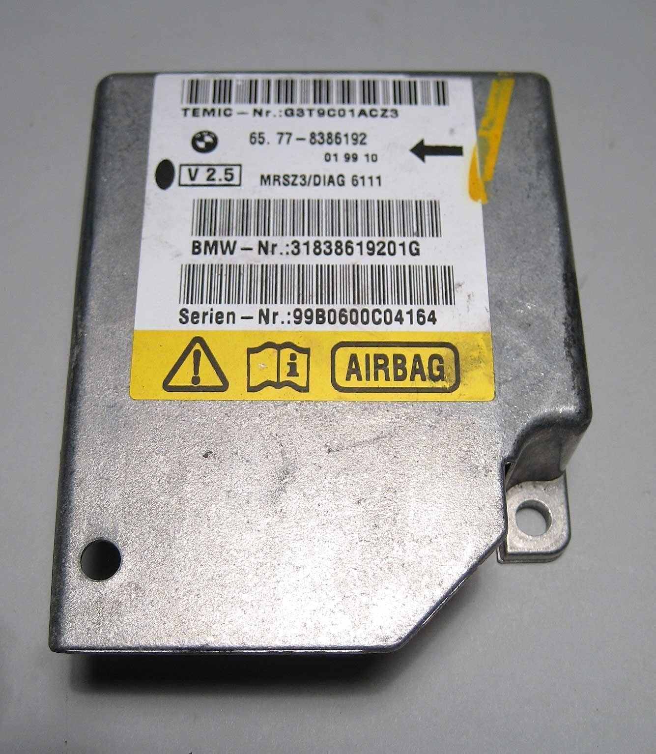 57_7019fcff-f7b8-4c9d-9da2-f6a2bfc907d1.jpg BMW E36 Z3 318ti Door Side Airbag Control Module 8386192 Factory OEM - Image 1