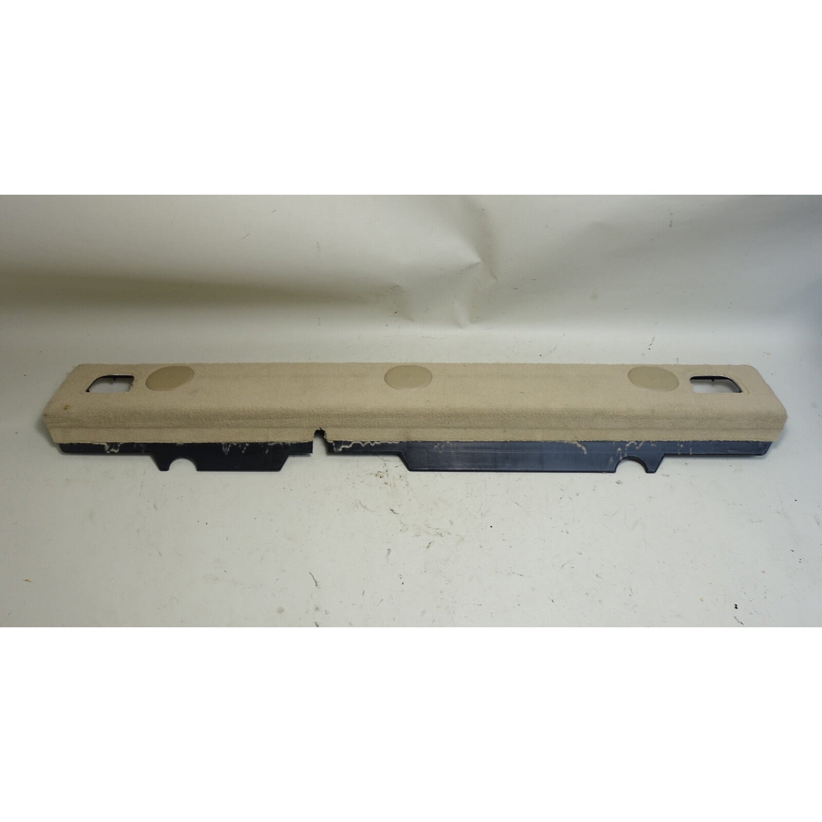 57_90a092fb-857b-455a-92e5-c012880be3eb.jpg 06-10 BMW E61 5-Series Touring Wagon Trunk Floor Carpet Strip Cream Beige OEM - Image 1