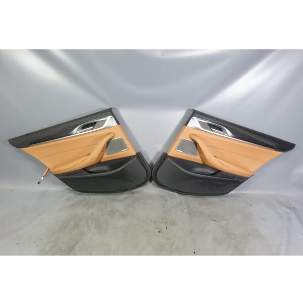 2021-2023 BMW G30 5-Series LCI Sedan Rear Int Door Panels Cards Cognac Brown OEM