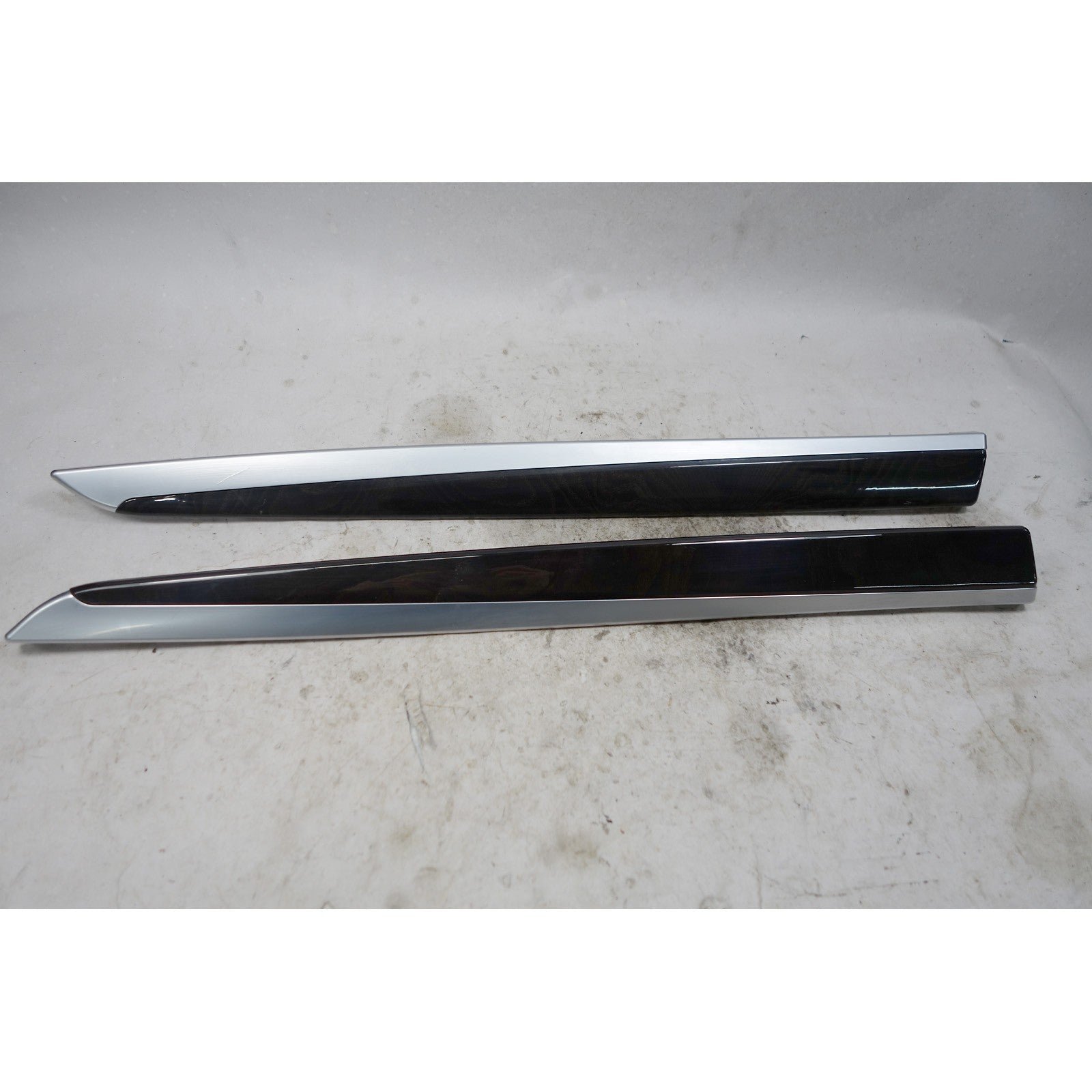 57_a9740c51-5145-4e49-8941-7b9a52c3433a.jpg 2011-2016 BMW F10 5-Series Sedan Rear Interior Door Wood Trim Fine Line Ash OEM - Image 1