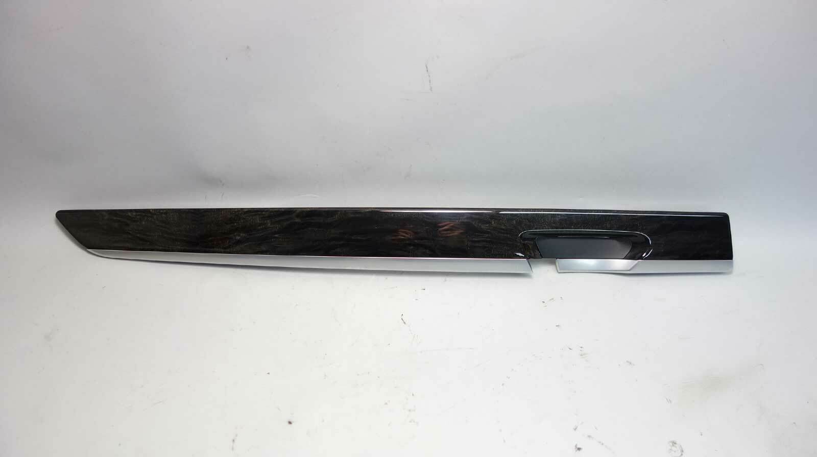57_b98a582a-b671-44b0-affa-e43cb87805e8.jpg 2009-2015 BMW F02 7-Series Li Long Left Rear Door Wood Trim Anthracite Ash OEM - Image 1