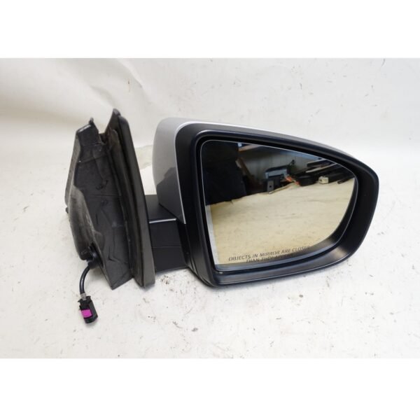 07-11 BMW E70 X5 Right Outside Side Mirror Power-Fold Titan Silver Top View OEM