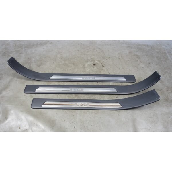 BMW E38 740iL 750iL Door Sill Cover Set Partial Black Chrome 1998-2001 OEM