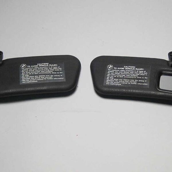 1996-1997 BMW Z3 Roadster 1.9 2.8 Sun Visor Pair Set Black Left Right USED OEM