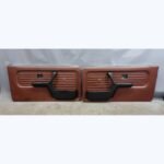 84-86 BMW E30 3-Series Coupe Front Interior Door Panel Trim Pair Taurus Red OEM
