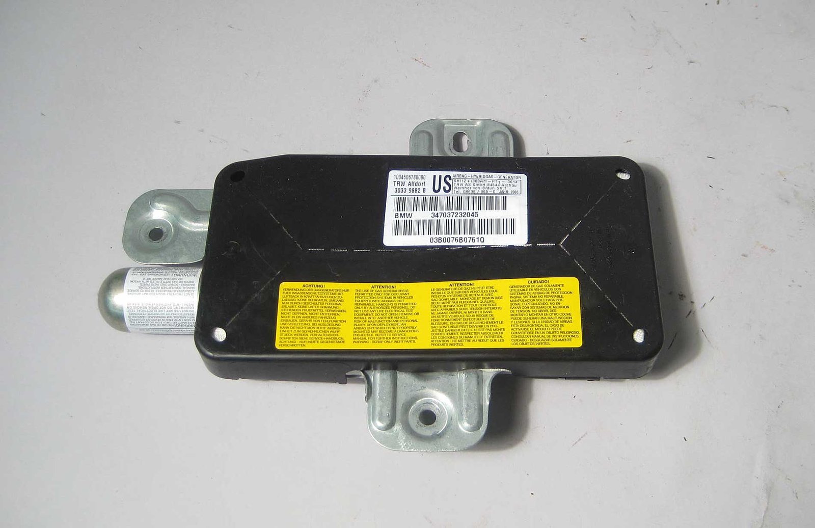 inv_000150.jpg BMW E46 Sedan Touring Right Front Door Side Airbag Module 03/2001+ 2001-2005 OEM - Image 1
