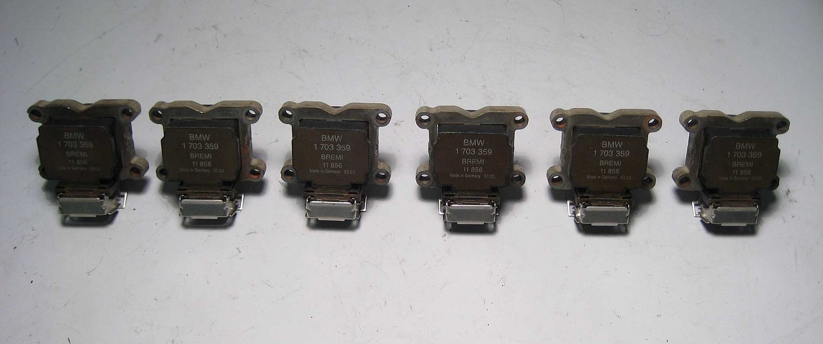 inv_002993.jpg BMW Bremi Ignition Coil Set of 6 M50 M60 E32 E34 E36 1703359 OEM 1992-1995 - Image 1