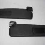 2003-2008 BMW Z4 E85 Roadster Sun Visor Pair Black Vinyl Left Right OEM