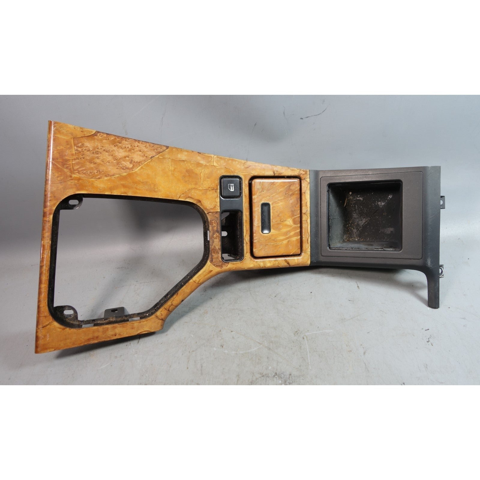 inv_055843.jpg Damaged 1997-2003 BMW E39 5-Series Vavona Wood Center Console Trim Panel OEM - Image 1