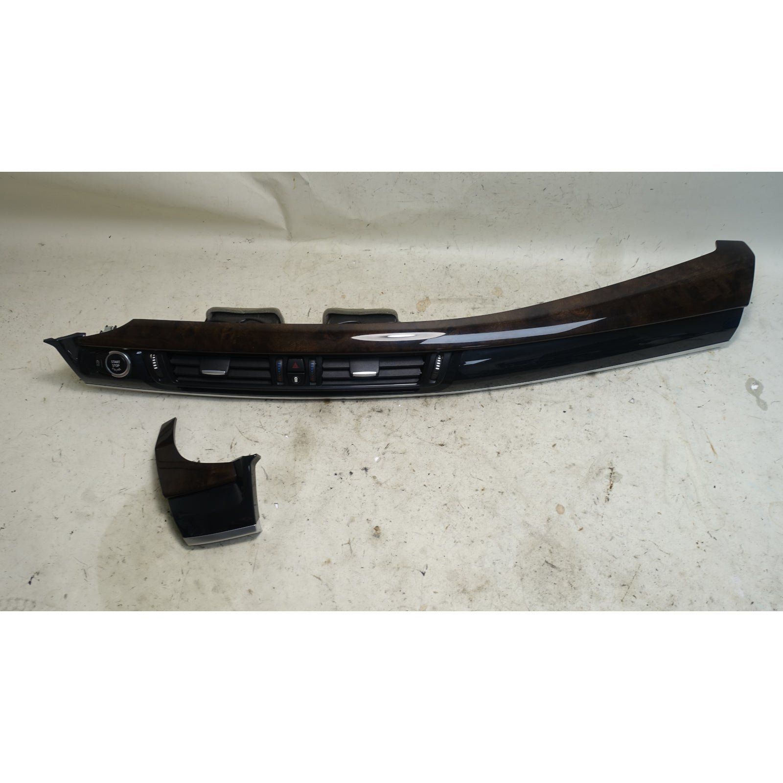 inv_055924.jpg 2014-2019 BMW F15 X5 F16 X6 Factory Brown Poplar Gloss Dash Wood Trim Pair OEM - Image 1