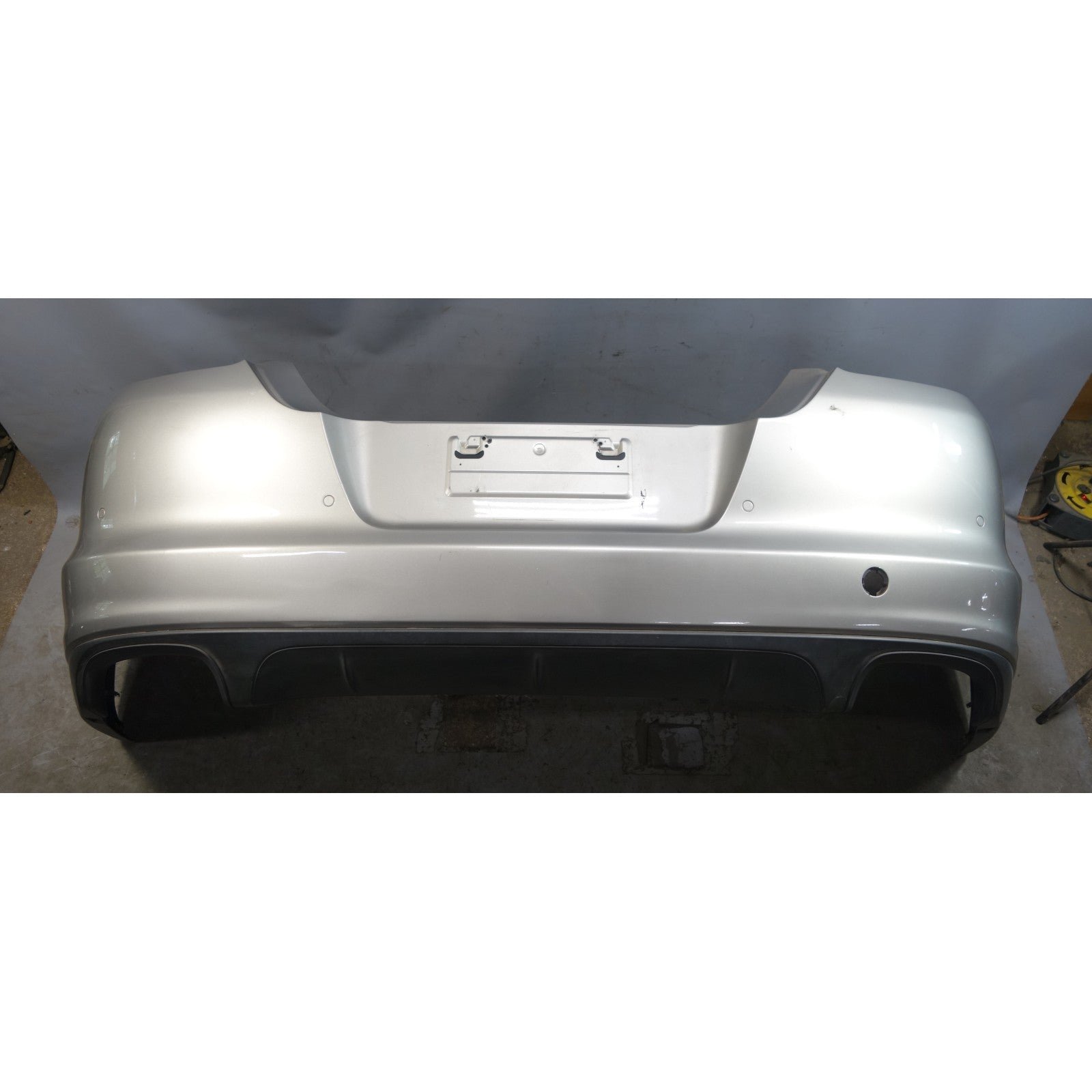 inv_056750.jpg 2010-2013 Porsche Panamera 970 Rear Bumper Trim Cover Panel Platinum Silver OEM - Image 1
