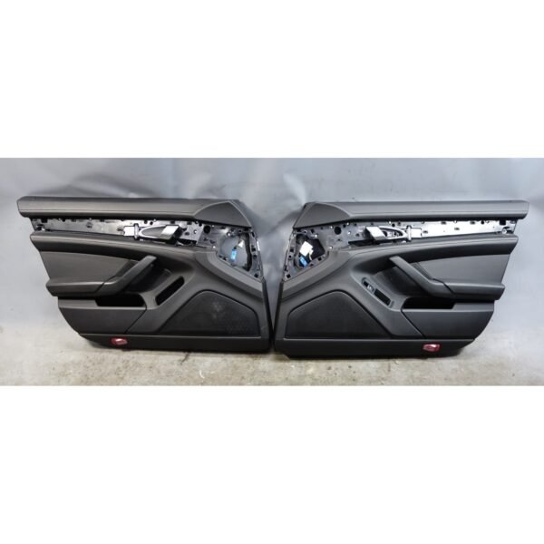 2010-2012 Porsche Panamera 970 Front Interior Door Card Panel Pair Black OEM