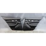 2010-2013 Porsche Panamera 970 Rear Interior Door Card Panel Pair Black OEM