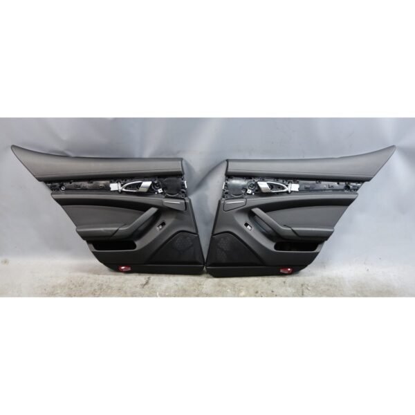 2010-2013 Porsche Panamera 970 Rear Interior Door Card Panel Pair Black OEM