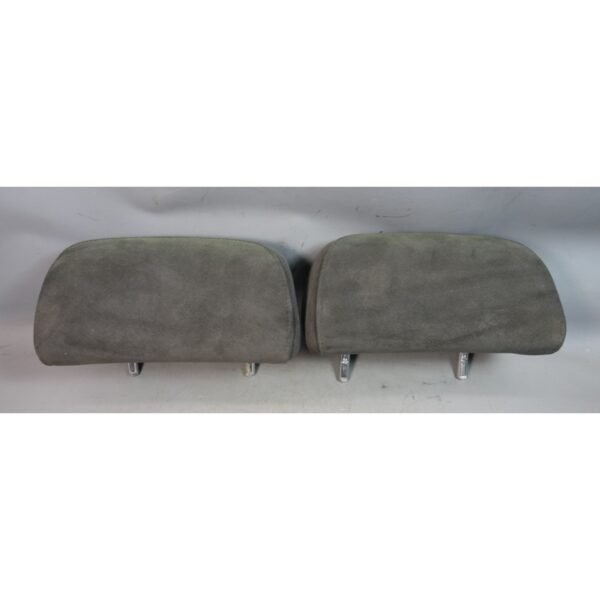 00-06 BMW E46 3-Series Coupe Sedan Rear Seat Headrests Anthracite Alcantara OEM